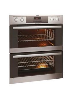 Aeg Nc4013021M 60Cm Built-Under Double Electric Oven - Stainless Steel